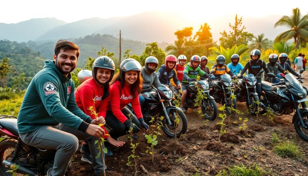 Komunitas Motor Lakukan Aksi Tanam Pohon