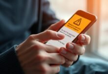 Seseorang mengklik tautan phishing saat transaksi digital